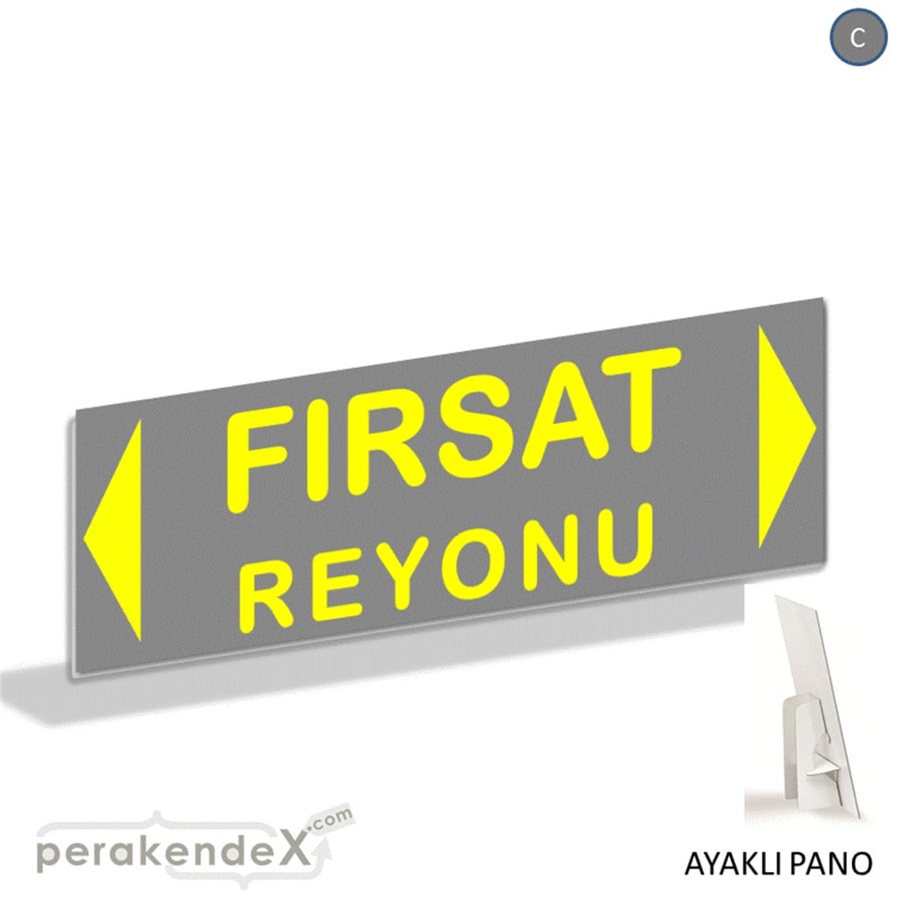 fırsat reyonu yönlendirme AYAKLI REKLAM BANNER -dikdörtgen,tek yön baskı