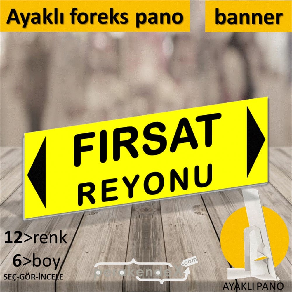 fırsat reyonu yönlendirme AYAKLI REKLAM BANNER -dikdörtgen,tek yön baskı