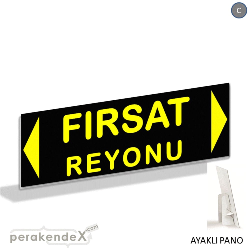 fırsat reyonu yönlendirme AYAKLI REKLAM BANNER -dikdörtgen,tek yön baskı