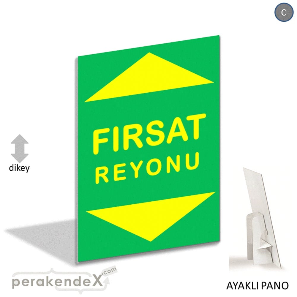 fırsat reyonu yönlendirme AYAKLI REKLAM PANOSU -dikdörtgen,tek yön baskı