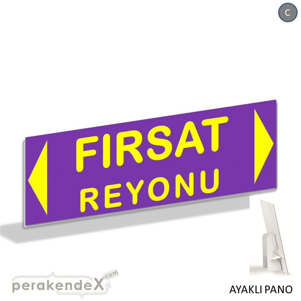 fırsat reyonu yönlendirme AYAKLI REKLAM BANNER -dikdörtgen,tek yön baskı