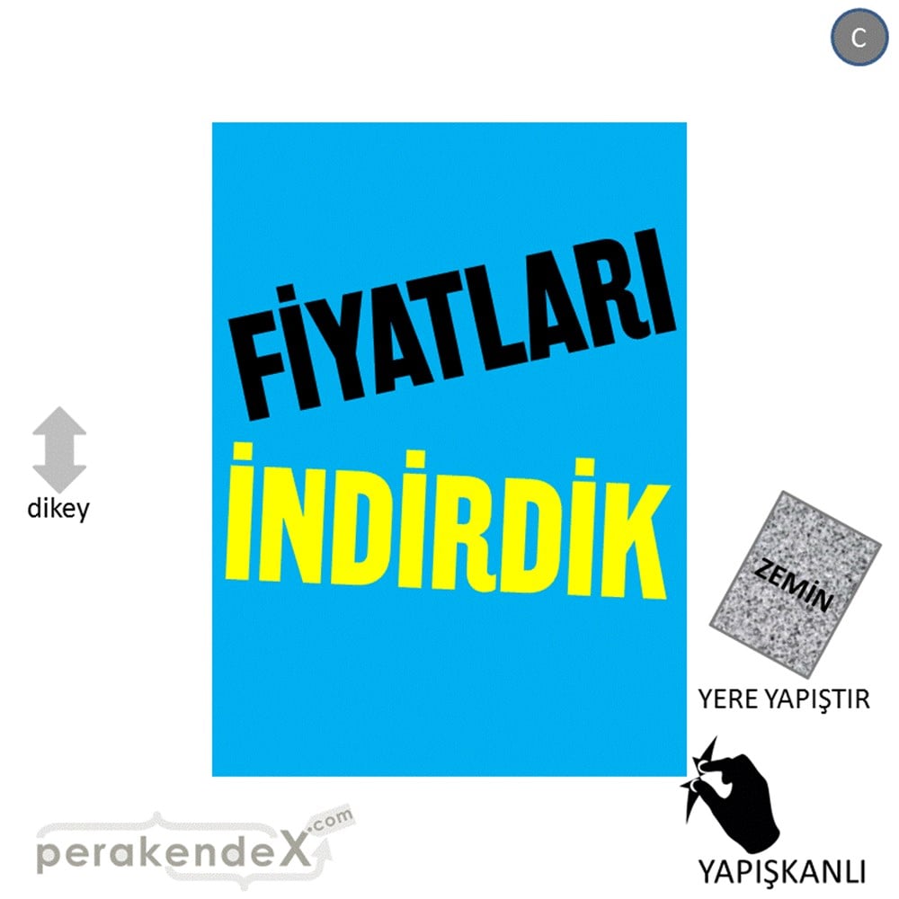fiyatları indirdik YER ZEMİNE YAPIŞIR -dikdörtgen,tek yön baskı