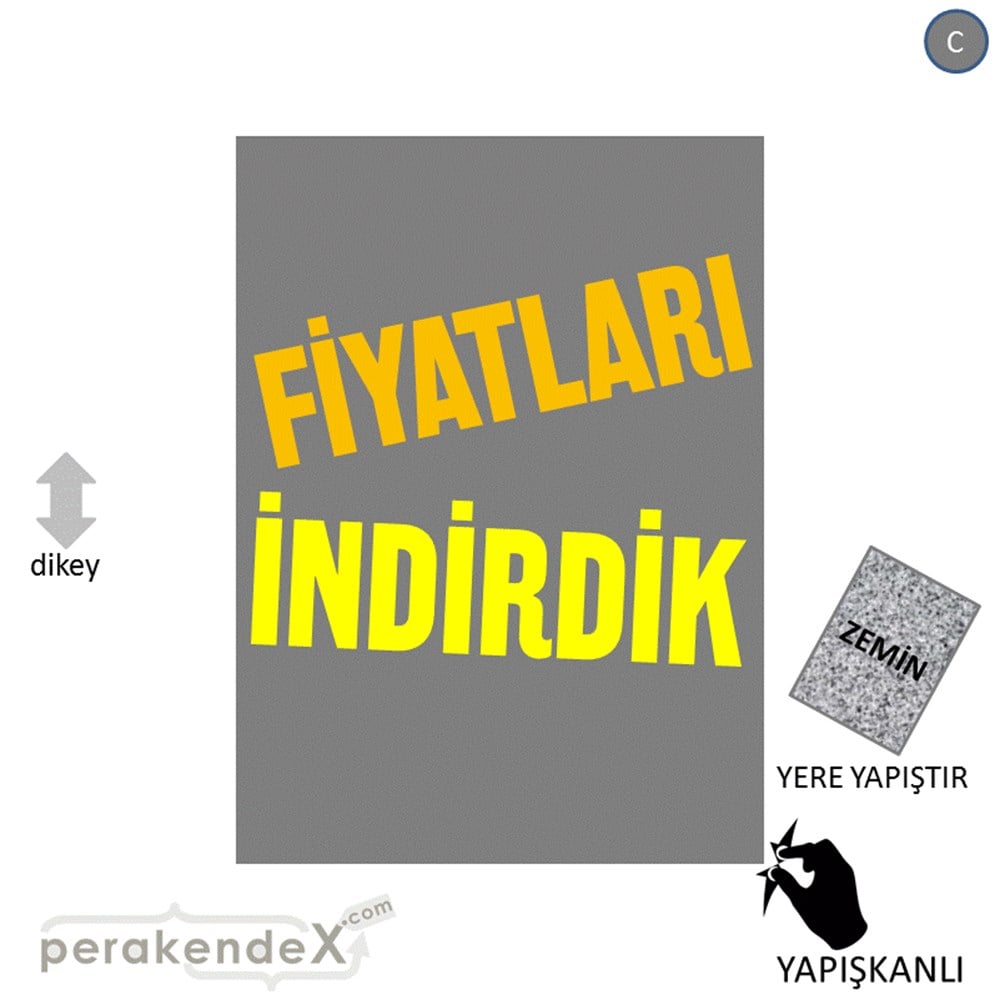 fiyatları indirdik YER ZEMİNE YAPIŞIR -dikdörtgen,tek yön baskı