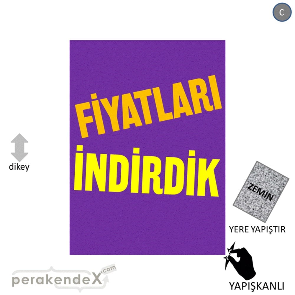 fiyatları indirdik YER ZEMİNE YAPIŞIR -dikdörtgen,tek yön baskı