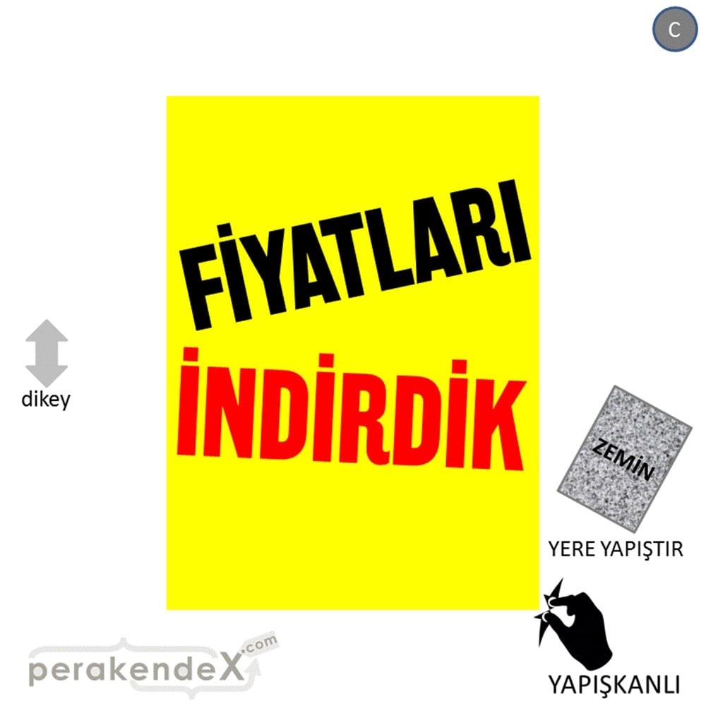 fiyatları indirdik YER ZEMİNE YAPIŞIR -dikdörtgen,tek yön baskı