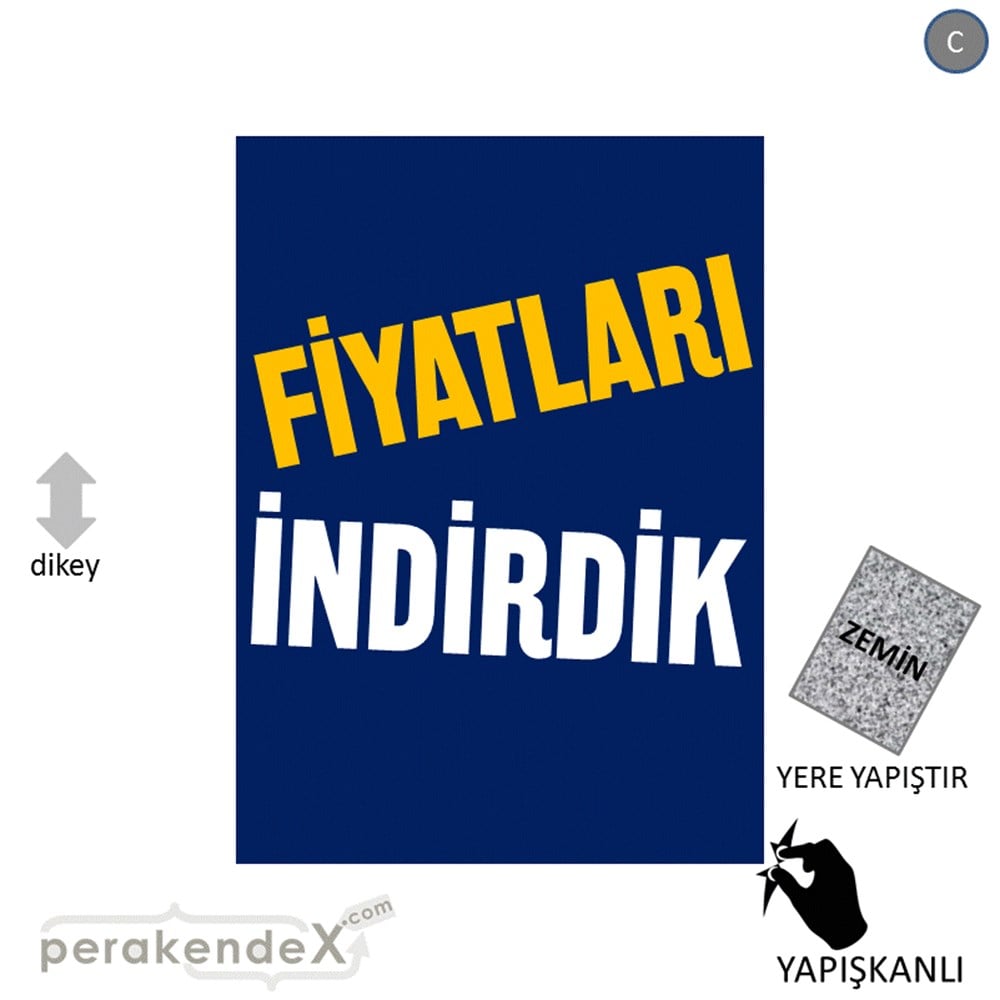 fiyatları indirdik YER ZEMİNE YAPIŞIR -dikdörtgen,tek yön baskı