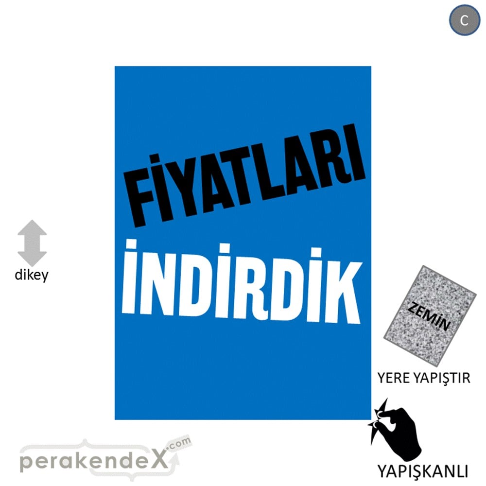fiyatları indirdik YER ZEMİNE YAPIŞIR -dikdörtgen,tek yön baskı