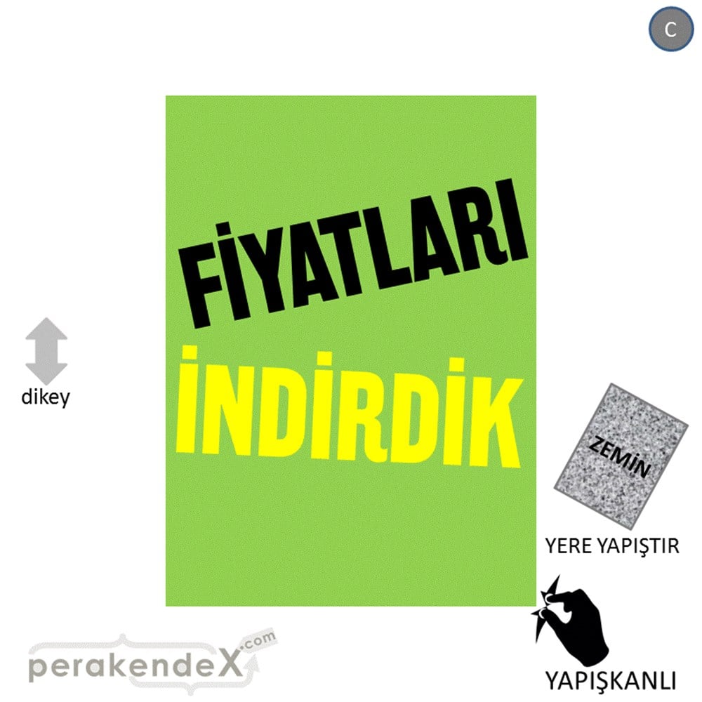 fiyatları indirdik YER ZEMİNE YAPIŞIR -dikdörtgen,tek yön baskı