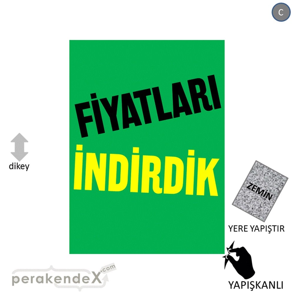 fiyatları indirdik YER ZEMİNE YAPIŞIR -dikdörtgen,tek yön baskı