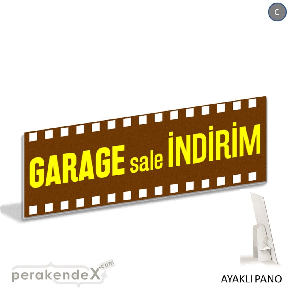 garage sale indirim AYAKLI REKLAM BANNER -dikdörtgen,tek yön baskı