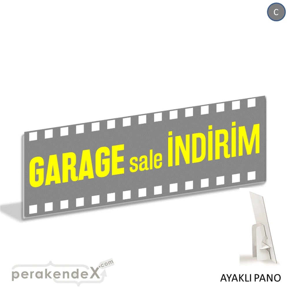 garage sale indirim AYAKLI REKLAM BANNER -dikdörtgen,tek yön baskı