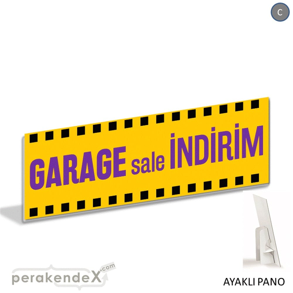 garage sale indirim AYAKLI REKLAM BANNER -dikdörtgen,tek yön baskı
