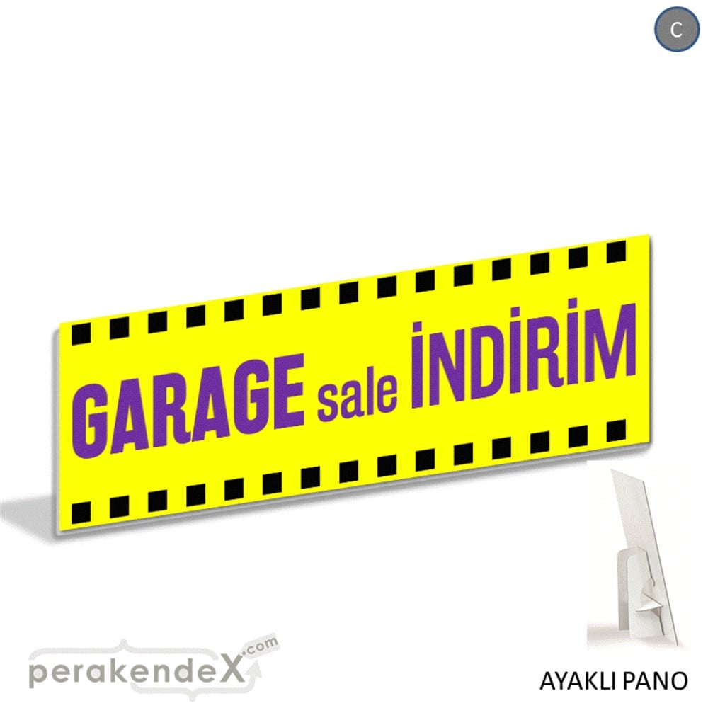 garage sale indirim AYAKLI REKLAM BANNER -dikdörtgen,tek yön baskı