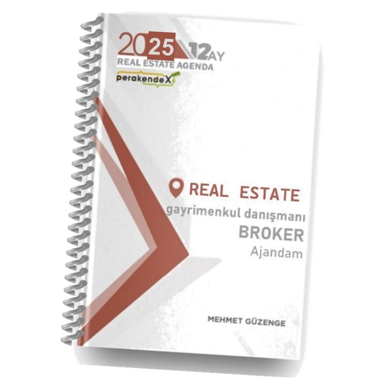GAYRİMENKUL DANIŞMAN BROKER AJANDASI  2025 --x-Standart Boy - 12 AYLIK//MAĞAZA YÖNETİM AJANDASI
