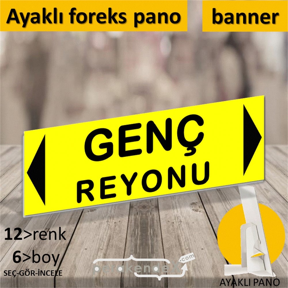 genç reyonu yönlendirme AYAKLI REKLAM BANNER -dikdörtgen,tek yön baskı