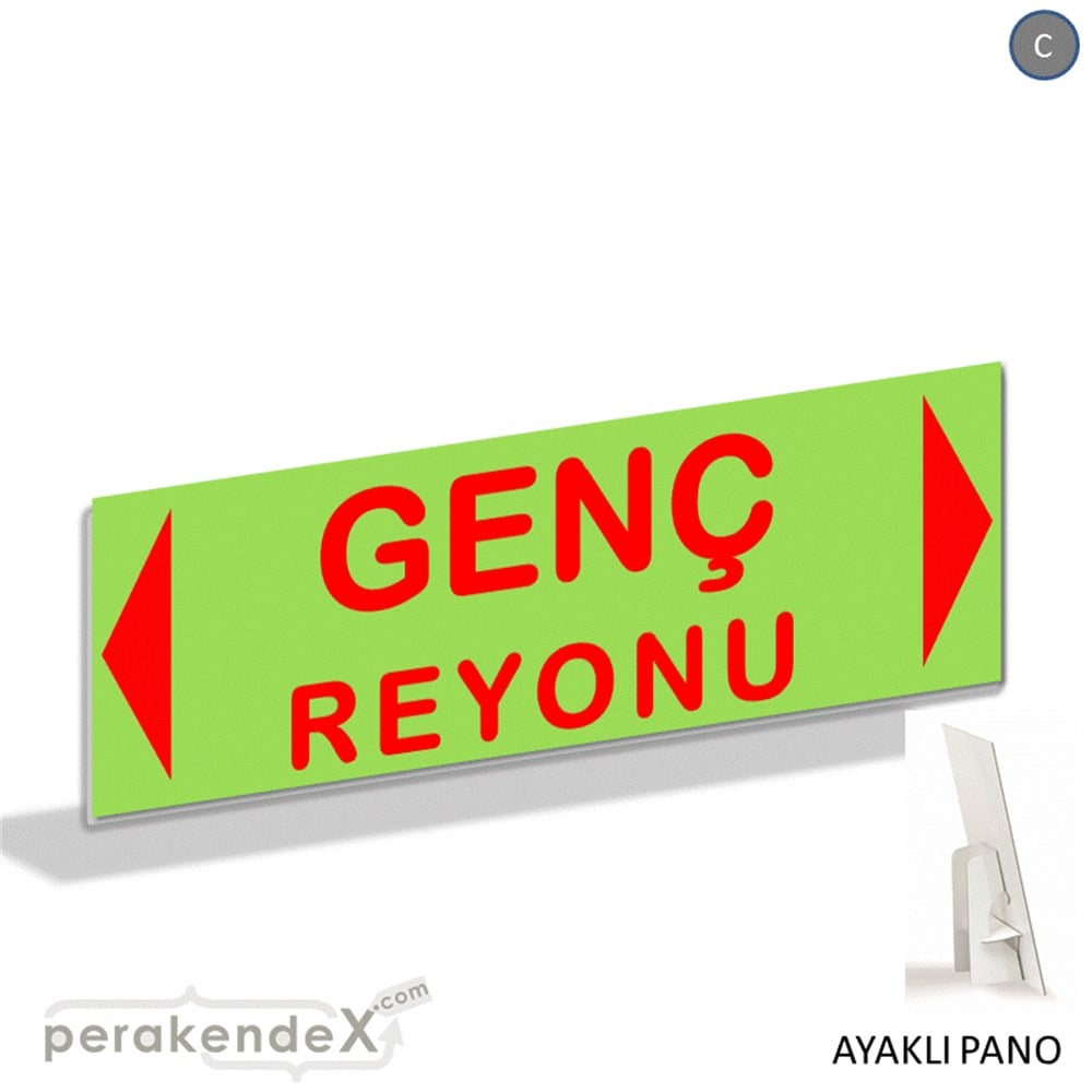 genç reyonu yönlendirme AYAKLI REKLAM BANNER -dikdörtgen,tek yön baskı