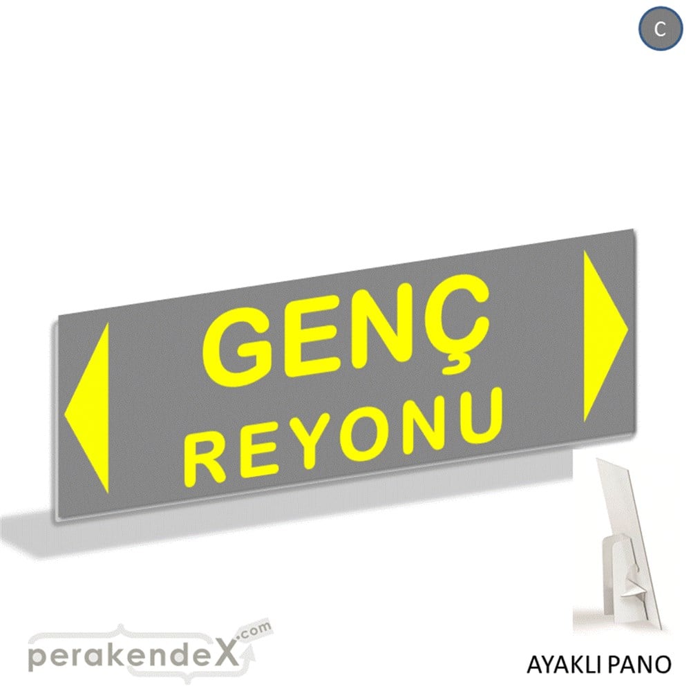 genç reyonu yönlendirme AYAKLI REKLAM BANNER -dikdörtgen,tek yön baskı