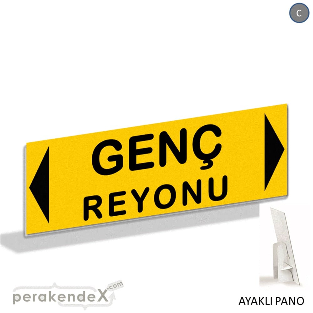 genç reyonu yönlendirme AYAKLI REKLAM BANNER -dikdörtgen,tek yön baskı