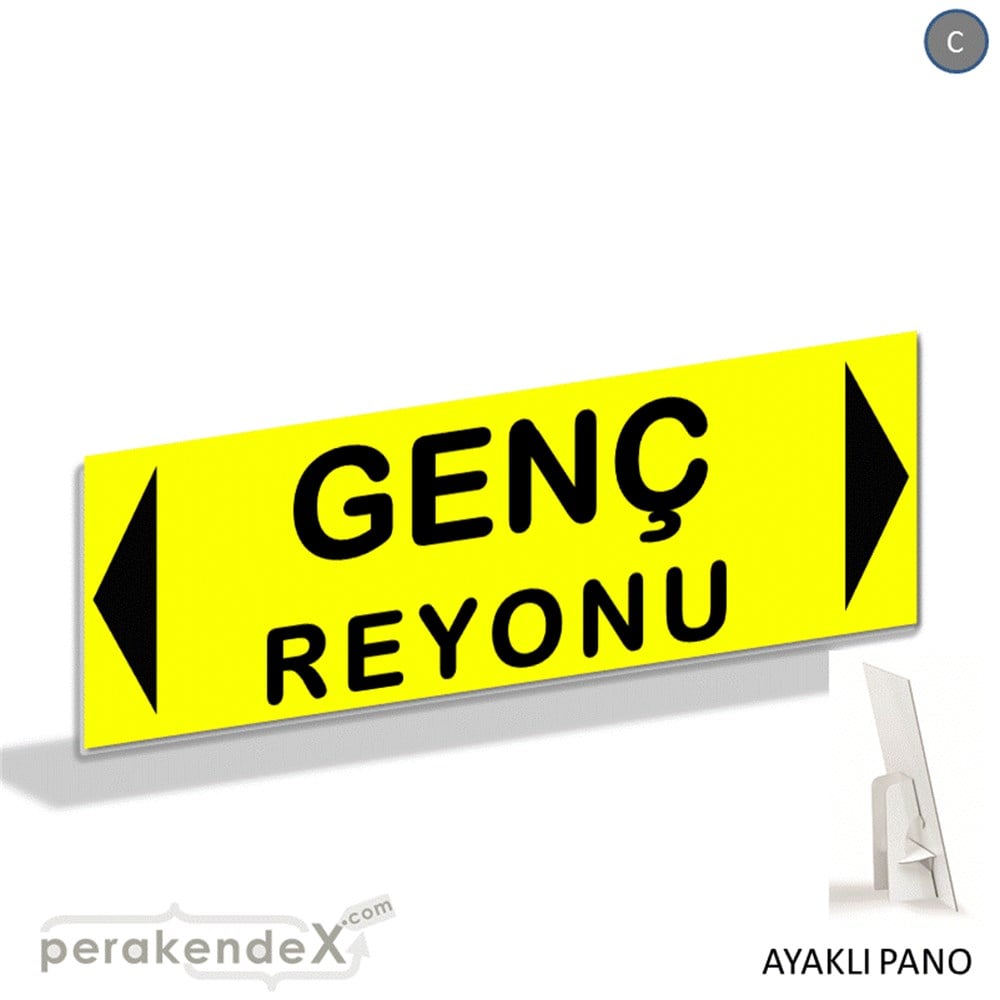 genç reyonu yönlendirme AYAKLI REKLAM BANNER -dikdörtgen,tek yön baskı