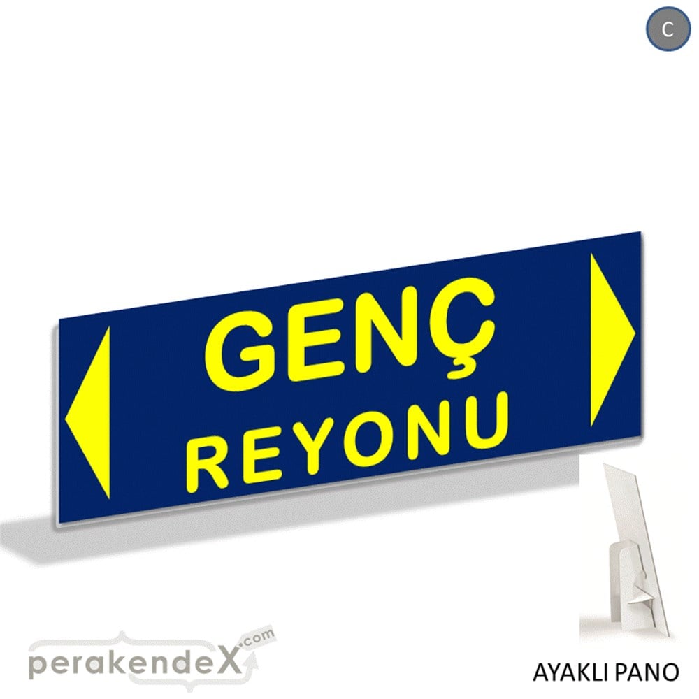 genç reyonu yönlendirme AYAKLI REKLAM BANNER -dikdörtgen,tek yön baskı
