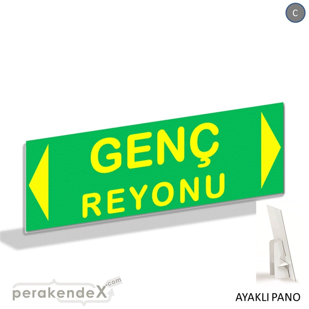 genç reyonu yönlendirme AYAKLI REKLAM BANNER -dikdörtgen,tek yön baskı
