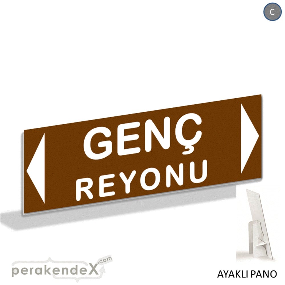 genç reyonu yönlendirme AYAKLI REKLAM BANNER -dikdörtgen,tek yön baskı