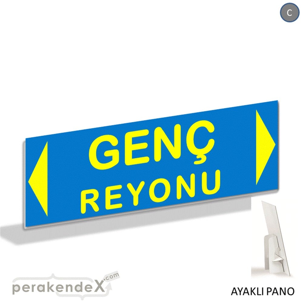 genç reyonu yönlendirme AYAKLI REKLAM BANNER -dikdörtgen,tek yön baskı