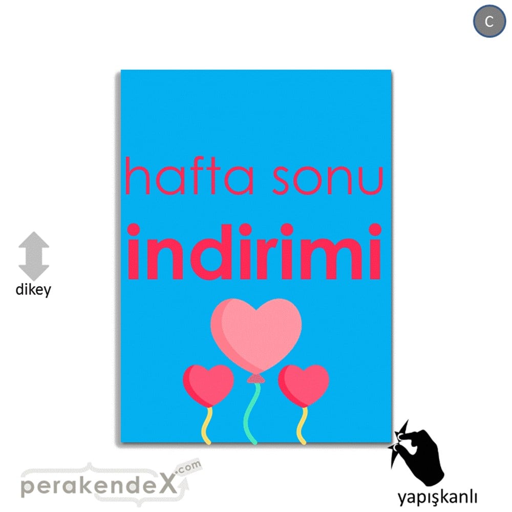 Hafta Sonu İndirimi VİTRİN - CAM FOLYO,  VİNİL -dikdörtgen,tek yön baskı