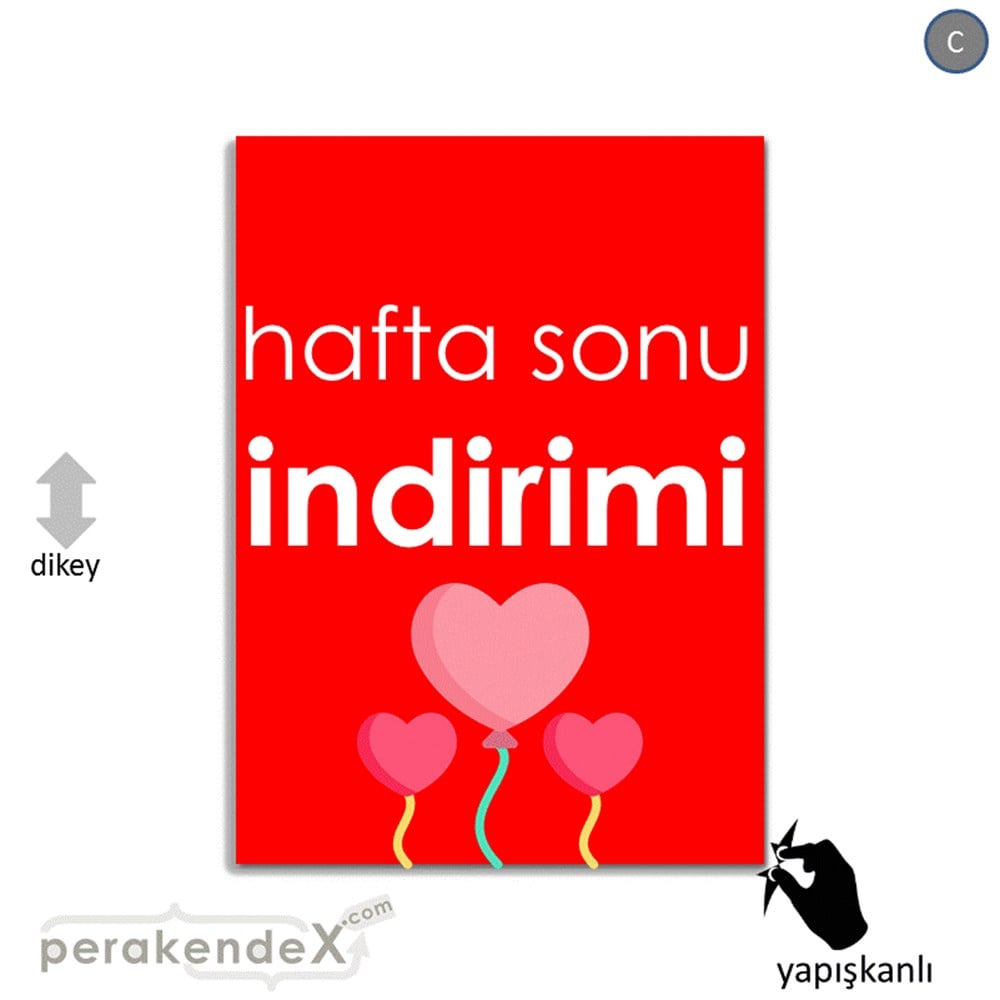 Hafta Sonu İndirimi VİTRİN - CAM FOLYO,  VİNİL -dikdörtgen,tek yön baskı