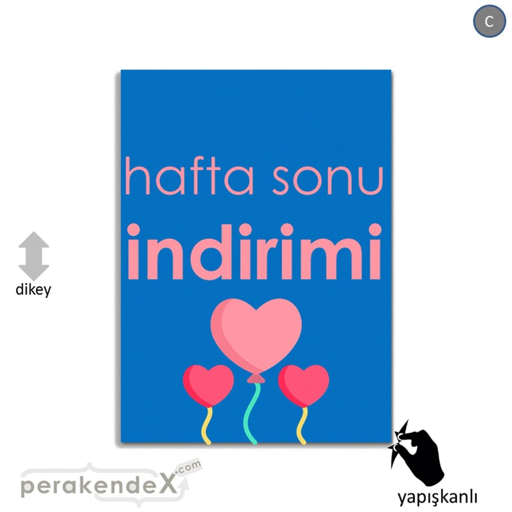 Hafta Sonu İndirimi VİTRİN - CAM FOLYO,  VİNİL -dikdörtgen,tek yön baskı