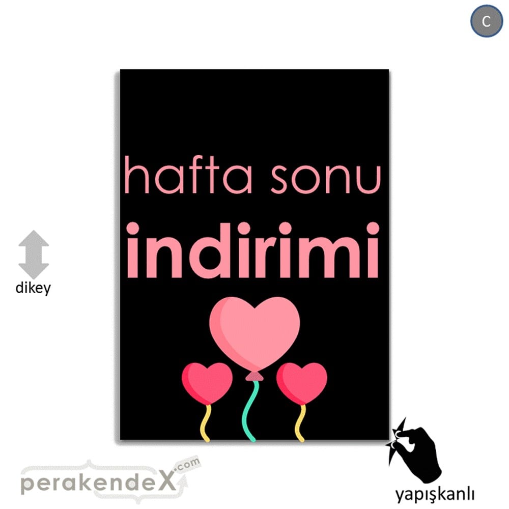 Hafta Sonu İndirimi VİTRİN - CAM FOLYO,  VİNİL -dikdörtgen,tek yön baskı