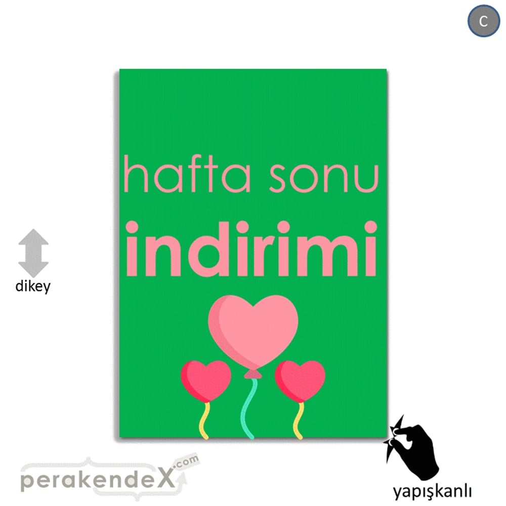 Hafta Sonu İndirimi VİTRİN - CAM FOLYO,  VİNİL -dikdörtgen,tek yön baskı
