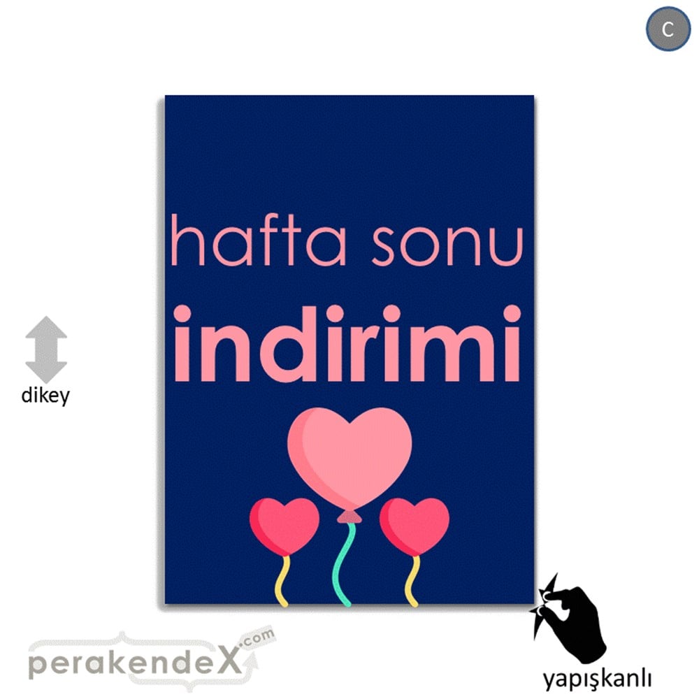 Hafta Sonu İndirimi VİTRİN - CAM FOLYO,  VİNİL -dikdörtgen,tek yön baskı