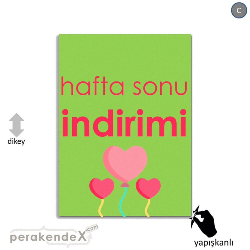 Hafta Sonu İndirimi VİTRİN - CAM FOLYO,  VİNİL -dikdörtgen,tek yön baskı