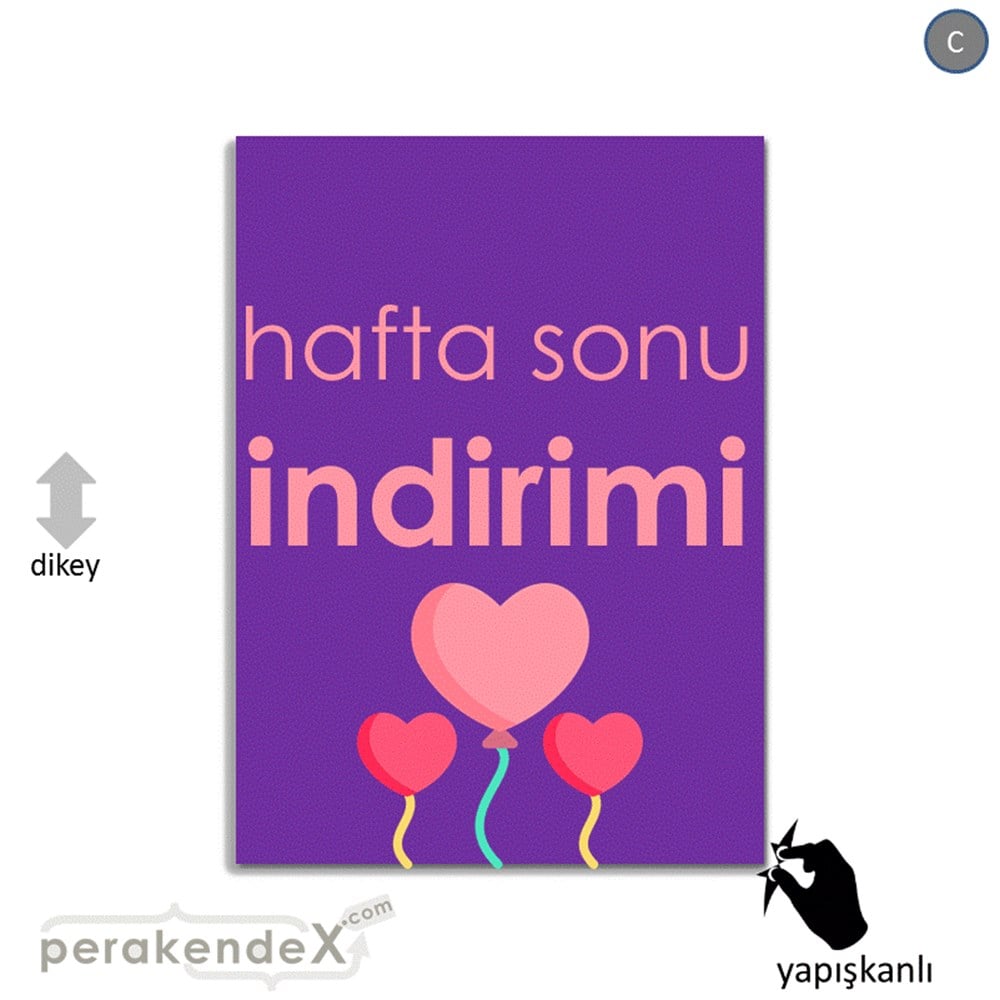 Hafta Sonu İndirimi VİTRİN - CAM FOLYO,  VİNİL -dikdörtgen,tek yön baskı