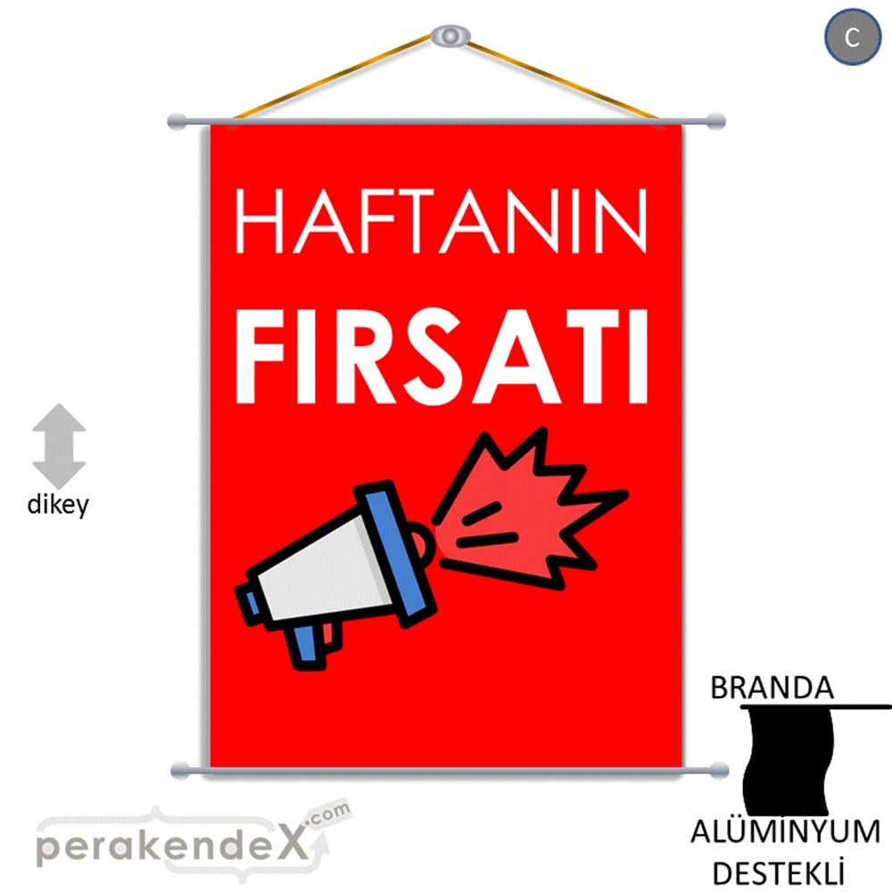 Haftanın Fırsatı BRANDA POSTER,  AFİŞ -dikdörtgen,tek yön baskı