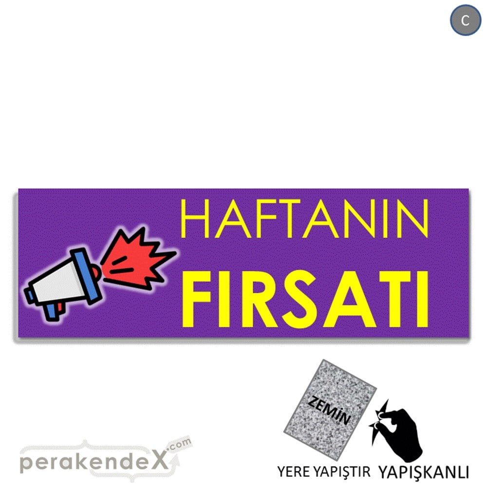 Haftanın Fırsatı YER - ZEMİN FOLYO,  VİNİL (BANNER) -dikdörtgen,tek yön baskı