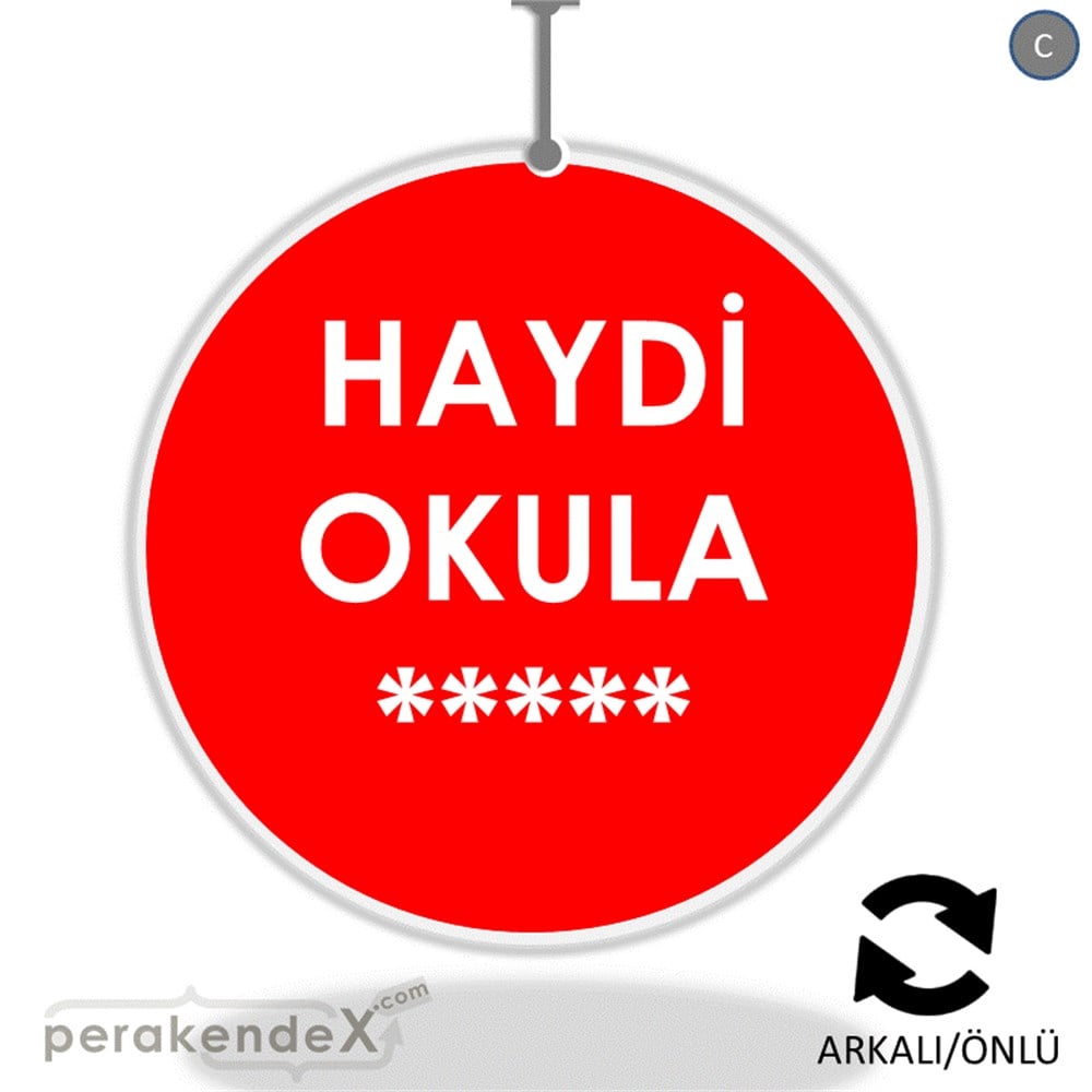 haydi okula ***** DÖNKART -oval,çift yön baskı