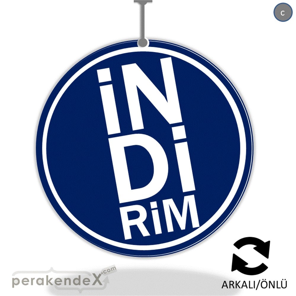 heceli indirim DÖNKARTI -oval,çift yön baskı