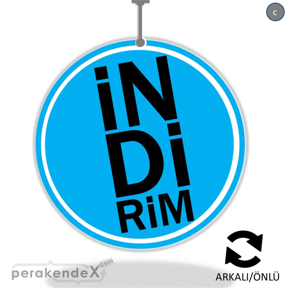 heceli indirim DÖNKARTI -oval,çift yön baskı