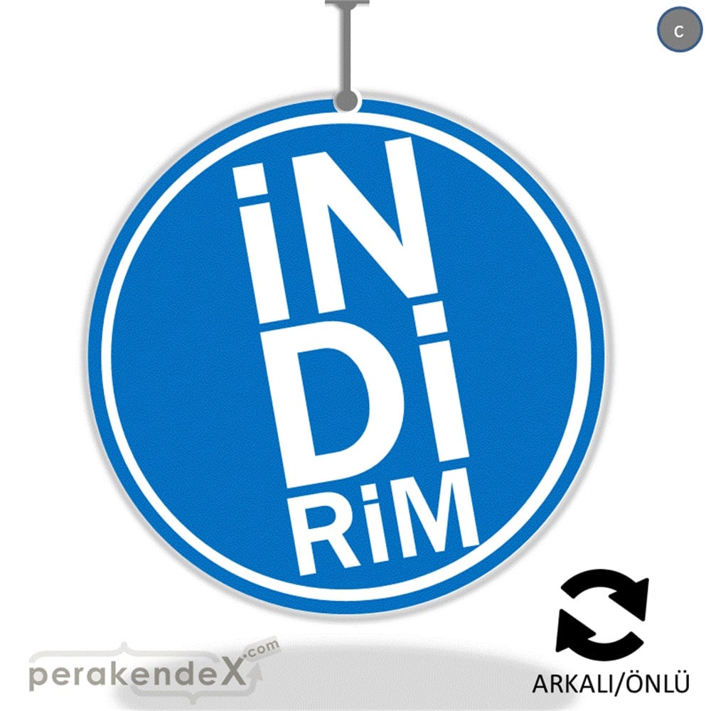 heceli indirim DÖNKARTI -oval,çift yön baskı