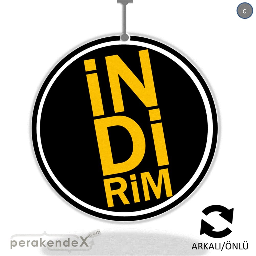 heceli indirim DÖNKARTI -oval,çift yön baskı