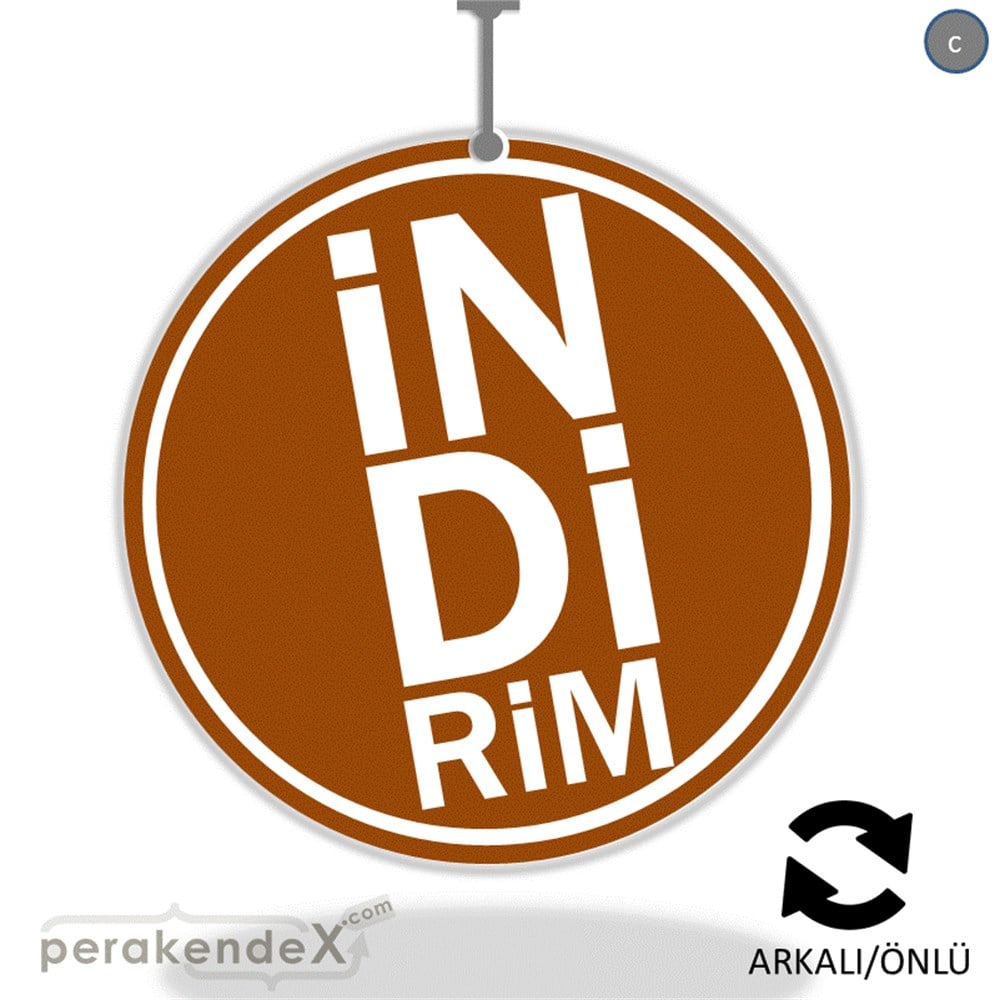 heceli indirim DÖNKARTI -oval,çift yön baskı