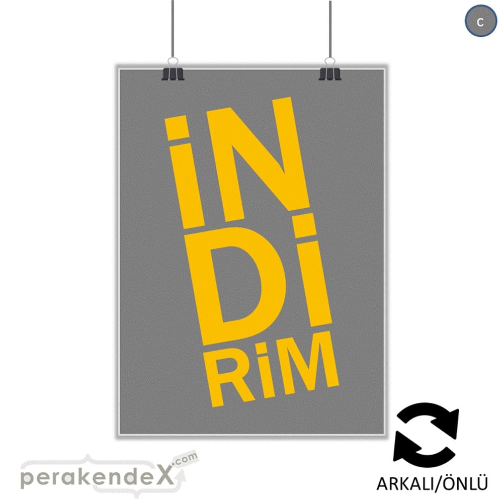 heceli indirim POSTERİ -dikdörtgen,çift yön baskı