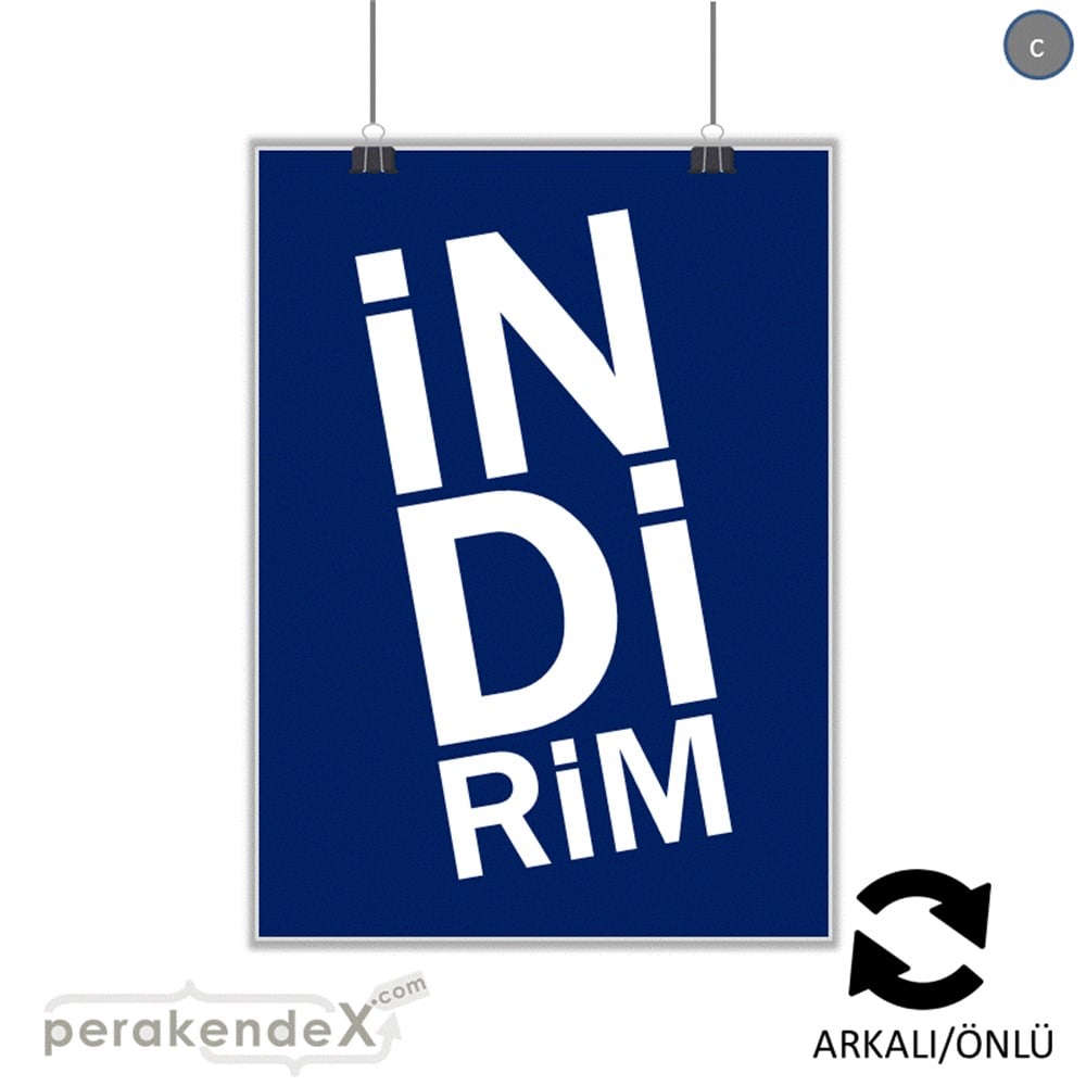 heceli indirim POSTERİ -dikdörtgen,çift yön baskı