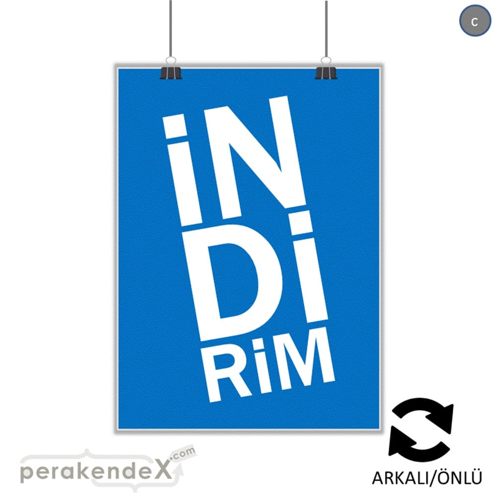 heceli indirim POSTERİ -dikdörtgen,çift yön baskı