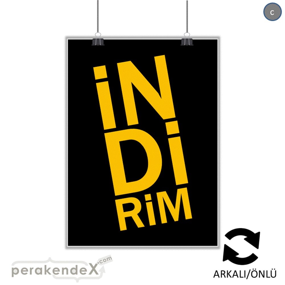 heceli indirim POSTERİ -dikdörtgen,çift yön baskı