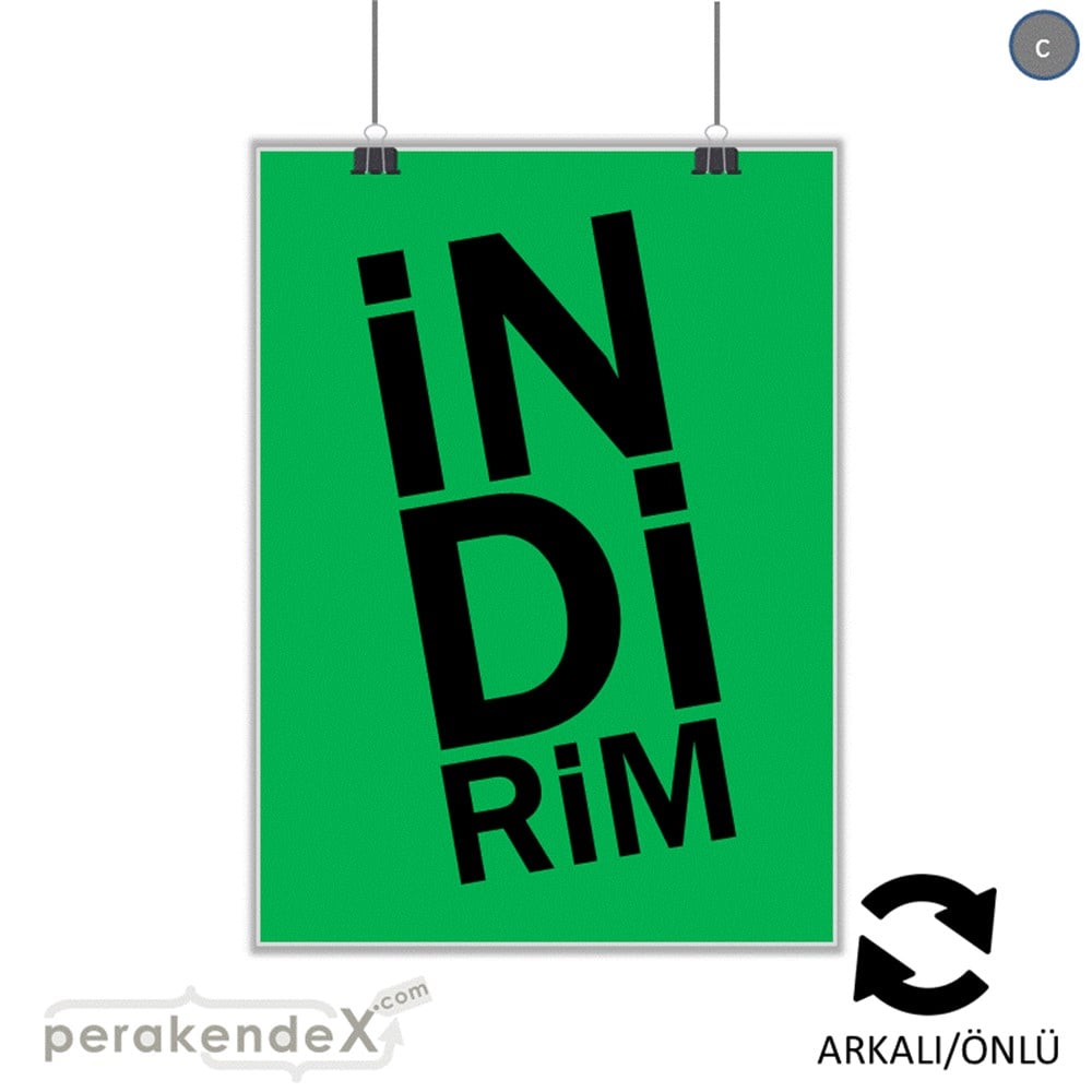 heceli indirim POSTERİ -dikdörtgen,çift yön baskı
