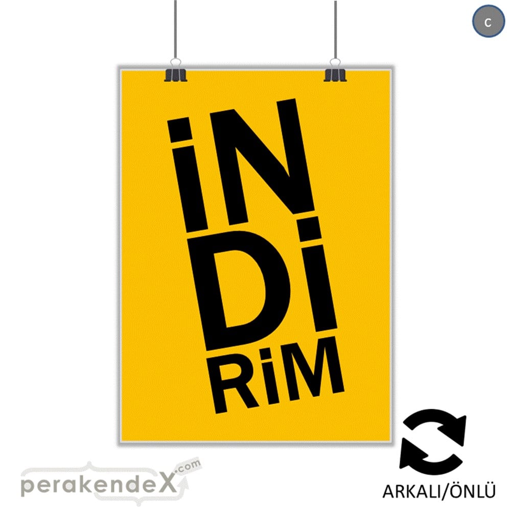 heceli indirim POSTERİ -dikdörtgen,çift yön baskı