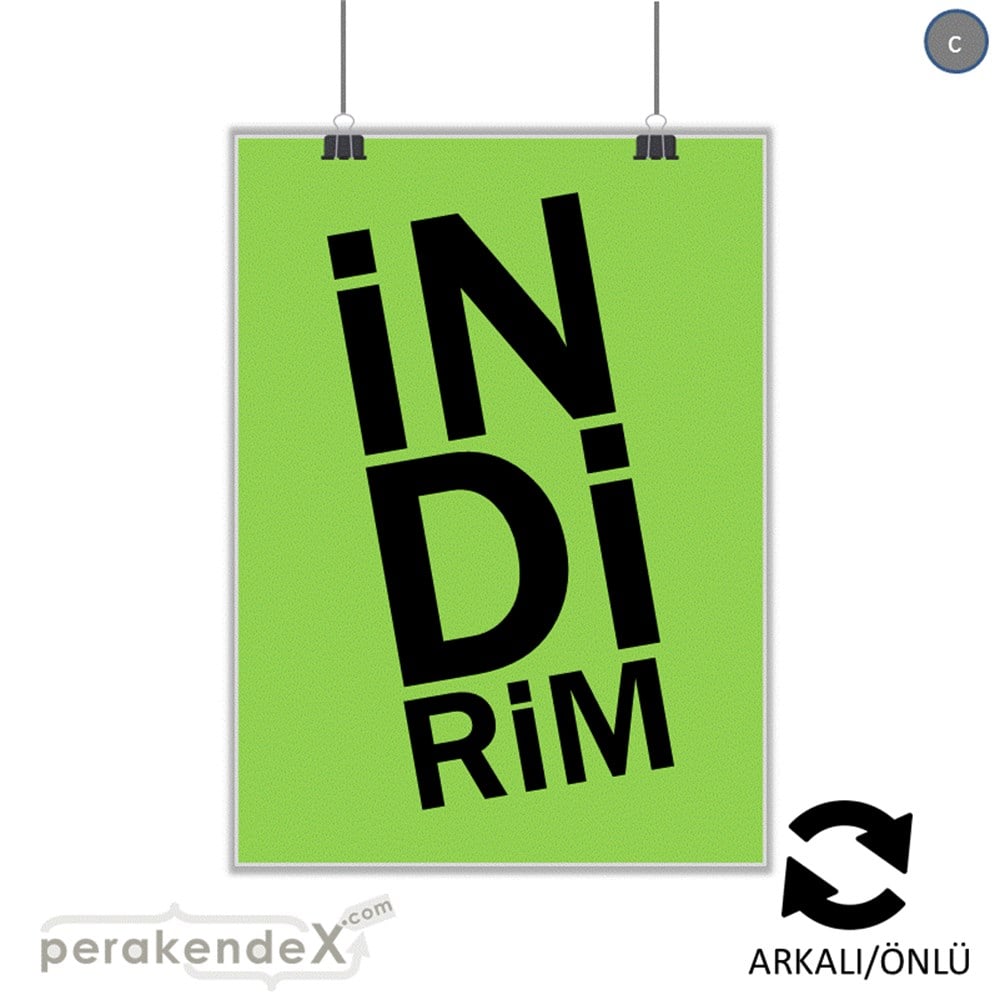 heceli indirim POSTERİ -dikdörtgen,çift yön baskı